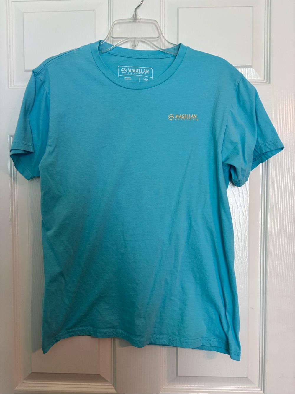 Magellan Outdoors Men's Short Sleeve Crew Tee in Aqua
